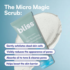 Bliss detalle de textura con microgránulos de pómez que ayuda a pulir la piel