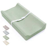Blissful Diary cambiador frontal verde claro, superficie impermeable y moderna