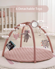 Blissful Diary juguetes desmontables sobre la alfombra, variedad sensorial lista para jugar