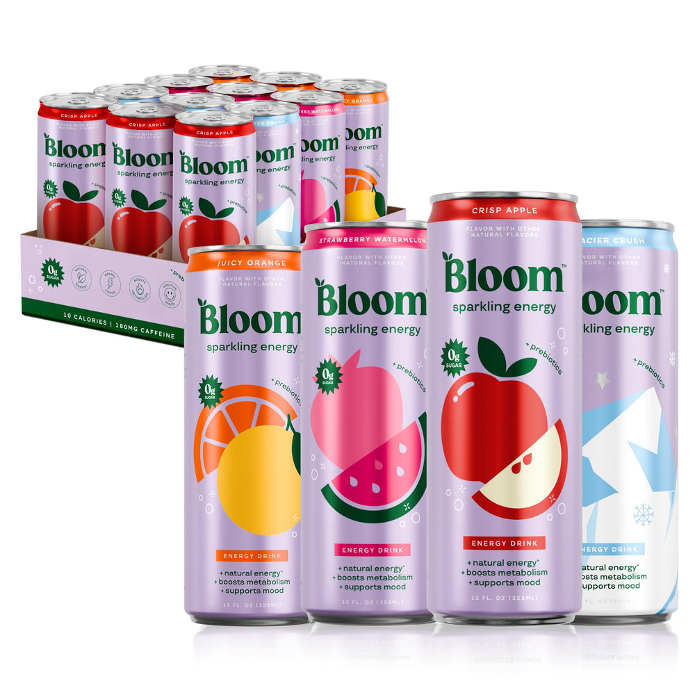 Bloom Nutrition lata frontal mostrando diseño y beneficio energético natural