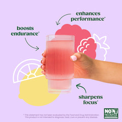 Bloom Nutrition mixed raspberry lemonade in glass, refreshing pre-workout hydration benefit