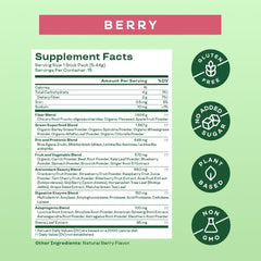 Bloom Nutrition vaso con batido berry listo para beber y refrescar la rutina
