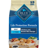Blue Buffalo front package 15 lb showing formula and benefits