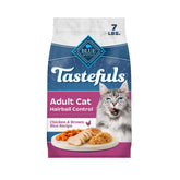 Blue Buffalo front packaging showing Tastefuls Hairball Control benefits