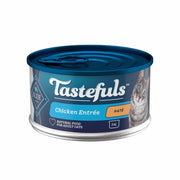Blue Buffalo front packaging showing Tastefuls Chicken Paté and clear benefits