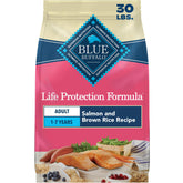 Blue Buffalo front packaging showing salmon formula and benefits