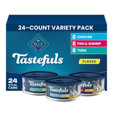 Blue Buffalo front packaging showing variety pack and benefits