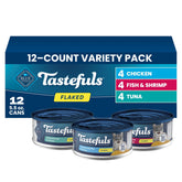 Blue Buffalo vista frontal del paquete mostrando las 12 latas y variedad