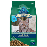 Blue Buffalo front packaging showing duck recipe and benefits