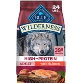 Blue Buffalo front packaging showing product benefits and salmon first ingredient