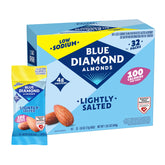 Blue Diamond frente del paquete individual mostrando diseño y porción práctica