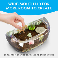 Blue Marble USB-powered lighted lid illuminating habitat for observation
