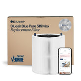 BLUEAIR front view of genuine 511i Max filter showing clean fit and easy replacement benefit