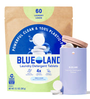 BLUELAND Forever Tin front view showing compact reusable storage and low waste benefit