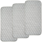 BlueSnail vista frontal del protector gris mostrando tamaño y plegado, protección inmediata
