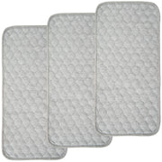 BlueSnail vista frontal del protector gris mostrando tamaño y plegado, protección inmediata