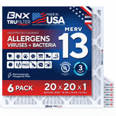 BNX TruFilter front packaging showing model and MERV 13 benefit