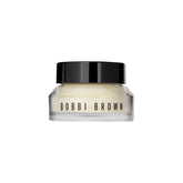 Bobbi Brown frasco frontal Vitamin Enriched mostrando etiqueta y tamaño de viaje