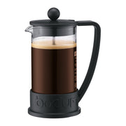 Bodum BRAZIL vista frontal negra mostrando diseño práctico y agarre seguro