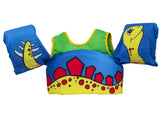 Body Glove front view showing dinosaur graphics and secure fit for visibility