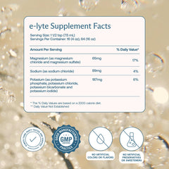 BodyBio e-Lyte mixed in glass demonstrating fast hydration and clarity