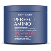 BodyHealth tub front view showing strawberry flavor and clear benefit for recovery