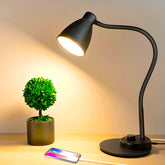 BOHON desk lamp front view showing sleek black design and stable base for workspace