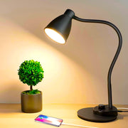 BOHON desk lamp front view showing sleek black design and stable base for workspace
