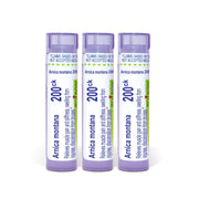 Boiron Arnica Montana front packaging showing three tubes for convenient supply