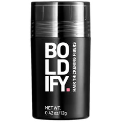 Boldify envase frontal mostrando 12g y tono dark brown para cobertura rápida