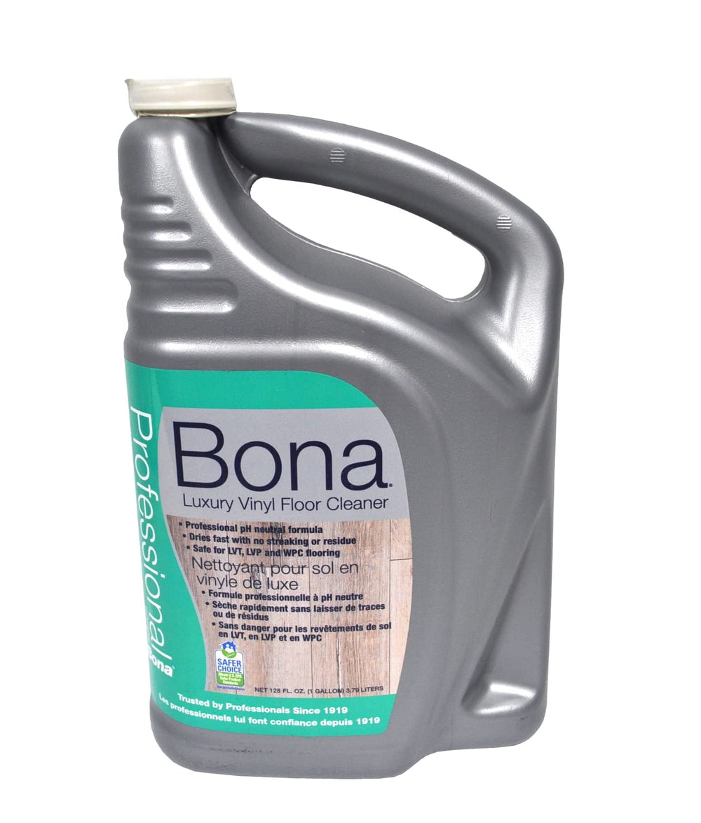 Bona Pro Series gallon bottle front label showing product and benefit for easy refill