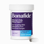 Bonafide Noctera frente del empaque mostrando dosis y ventaja sin melatonina