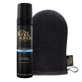 Bondi Sands front packaging showing foam bottle and mitt for easy application
