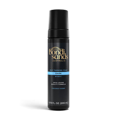 Bondi Sands envase frontal de espuma mostrando tamaño y diseño, acabado profesional