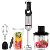 Bonsenkitchen immersion blender front view showing compact design and control dial for versatile use