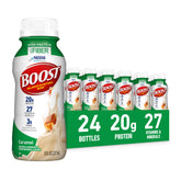 BOOST botella frontal pack 24 mostrando etiqueta y beneficio proteico