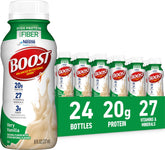 BOOST Very Vanilla front packaging showing nutrition highlights and bottle design