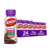 BOOST envase frontal pack de 24 mostrando etiqueta y conveniencia