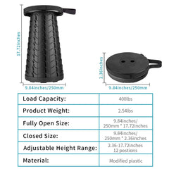 Boreeman stool closed compact size highlighting portability and packability