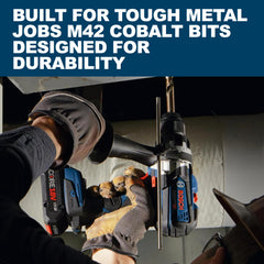 Bosch punta cobalto CO14B primer plano mostrando precisión de corte