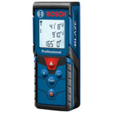 Bosch GLM165-40 front display showing measurements for fast checks