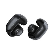 Bose front view of earbuds and packaging showing sleek design and portability