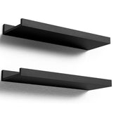 Boswillon estante frontal montado mostrando acabado negro y orden