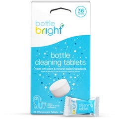 BOTTLE BRIGHT empaque frontal mostrando 36 tabletas y beneficios