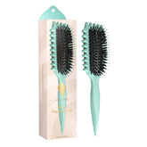 Bounce Curl cepillo frontal teal mostrando forma ergonómica y control