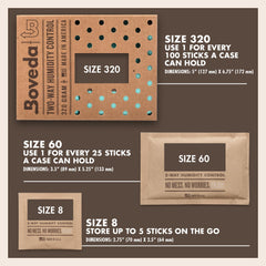 Comparación de tamaño del pack Boveda 60 para calcular cantidad necesaria