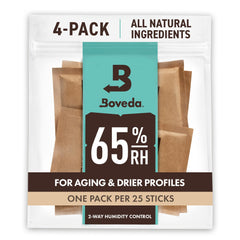 Boveda Size 60 front packaging showing 65% RH and 4-pack benefit