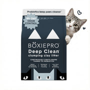 Boxie front packaging showing brand and 28 lb bag for clear product recognition and value