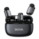 BOYA mini 2 front view showing compact mic, highlighting discreet placement benefit
