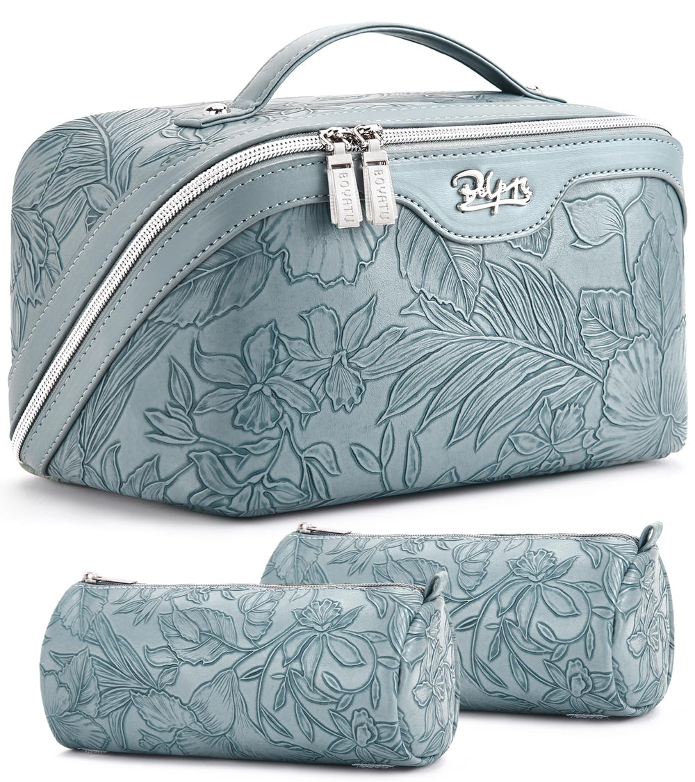 BOYATU neceser floral frontal mostrando gran capacidad y estilo